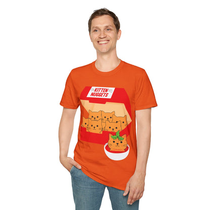 Funny Kitten Nuggets Food Pun Cat Lover Gift Chicken Nuggets T-Shirt For Men Women T-Shirt