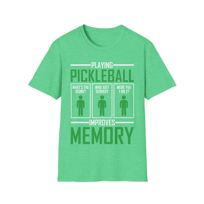 Funny Playing Pickleball Improves Memory Dink Player T-Shirt for Men Women