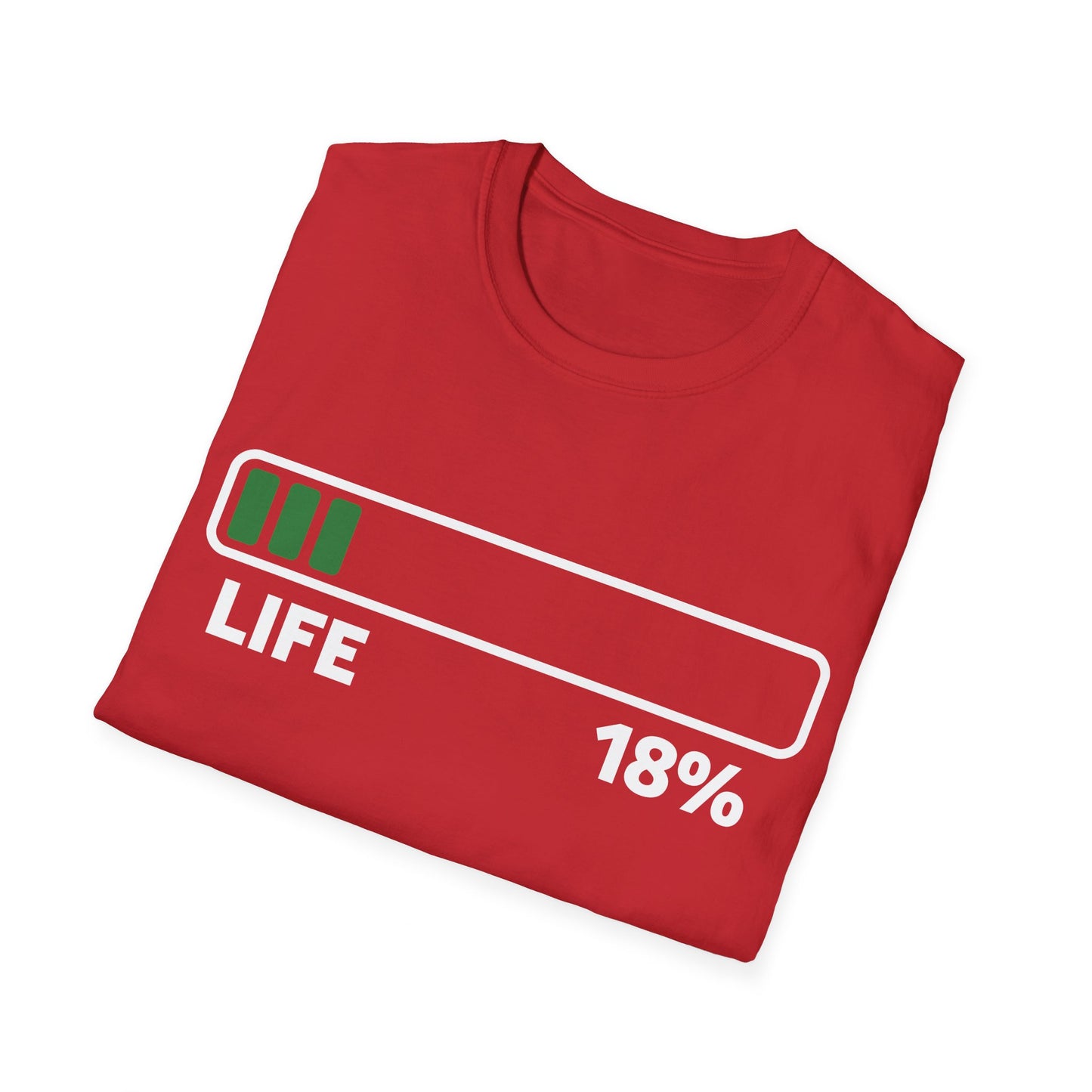 Funny Loading Bar 18% 18th Birthday Gift T-Shirt, Customize the 18 With Your Age  Personalized T-shirt Men Women Kids