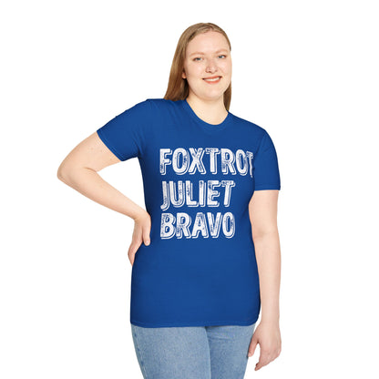 Retro Vintage Foxtrot Juliet Bravo T-Shirt For Men Women
