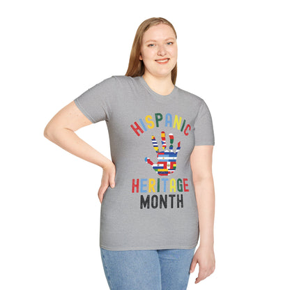 Hispanic Heritage Month Hand Flags Countries  T-Shirt Men Women Kids