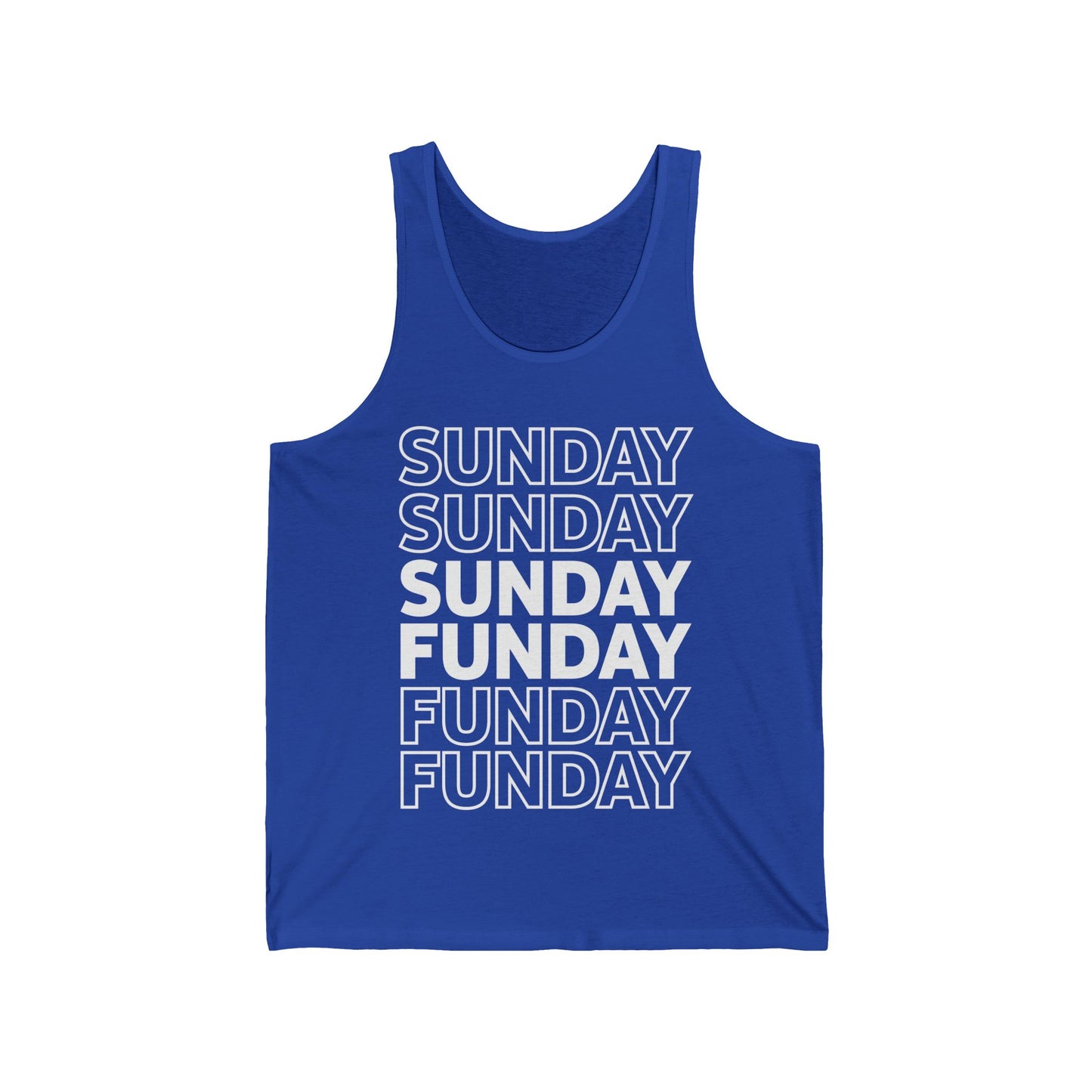 Sunday Funday Rainbow Fade Color Party Tank Top