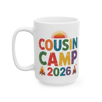 Cousin Camp 2026 Camping Campfire Summer Vacation Family Coffee Mug