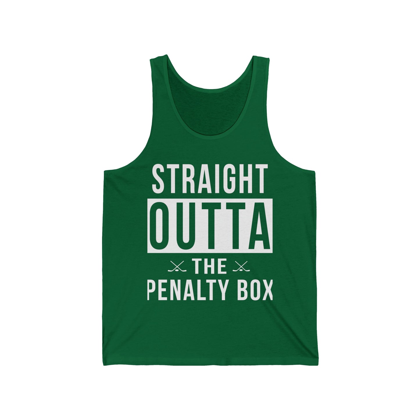 Funny Ice Hockey Straight Outta Penalty Box Tank Top For Men Women Tank Top