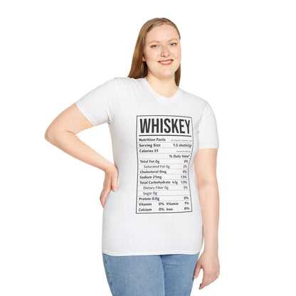 Whiskey Nutrition Facts Funny Family Matching Thanksgiving Christmas Drinking T-Shirt For Men Women