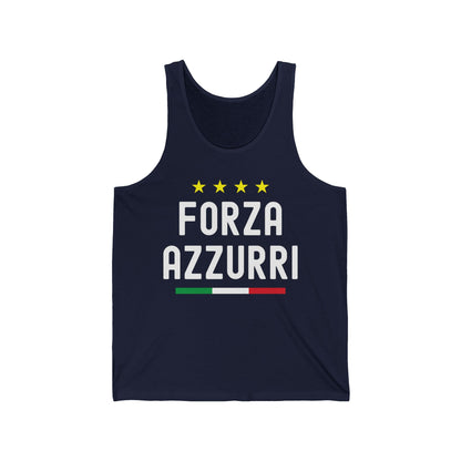 Italy Football Forza Azzurri Italia Soccer Jersey Tank Top for Men Women