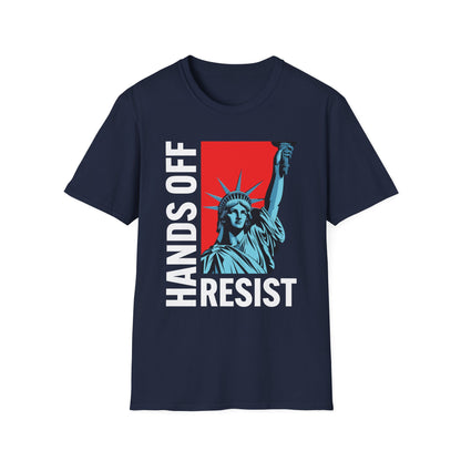 Resist Statue of Liberty Hands Off Resistance Protest T-Shirt For Men Women