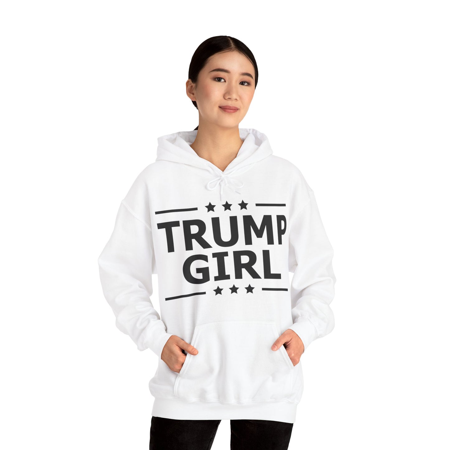 Cute Trump Girl Republican US Flag 2024 Vintage Vote Hoodie