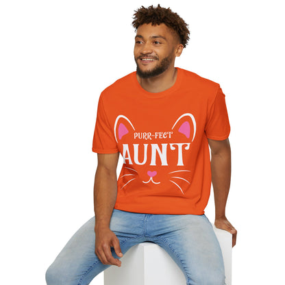 PURR-FECT Aunt Funny Cat Lover Cute Funny Kitten T Shirt Gift For Men Women T-Shirt