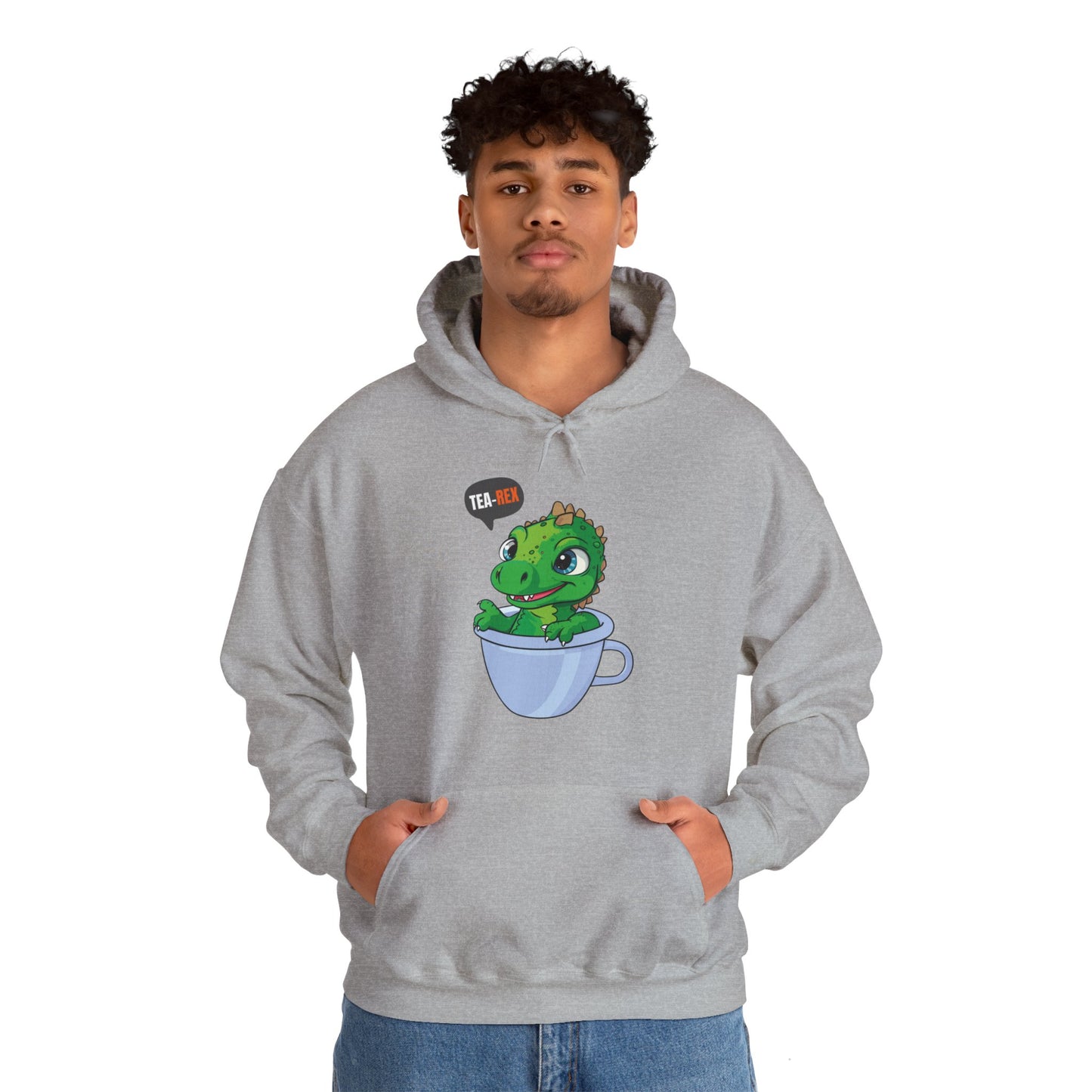 Tea-Rex In A Cup Cute T-Rex Dinosaur Kawaii Coffee Tea Funny Dino Pun Hoodie For Men Women Hoodie