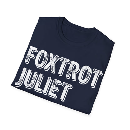 Retro Vintage Foxtrot Juliet Bravo T-Shirt For Men Women