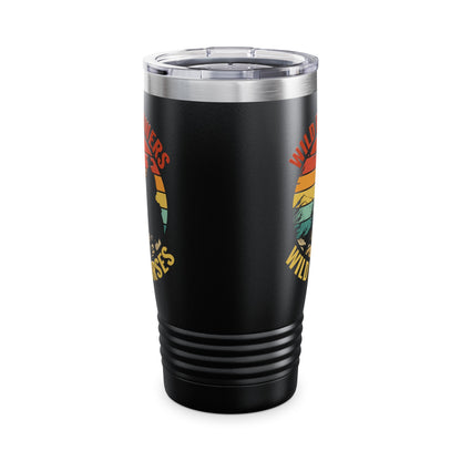 Wild Flowers and Wild Horses Vintage Sunset Country Cowgirl Cowboy Tumbler For Men Women Tumbler