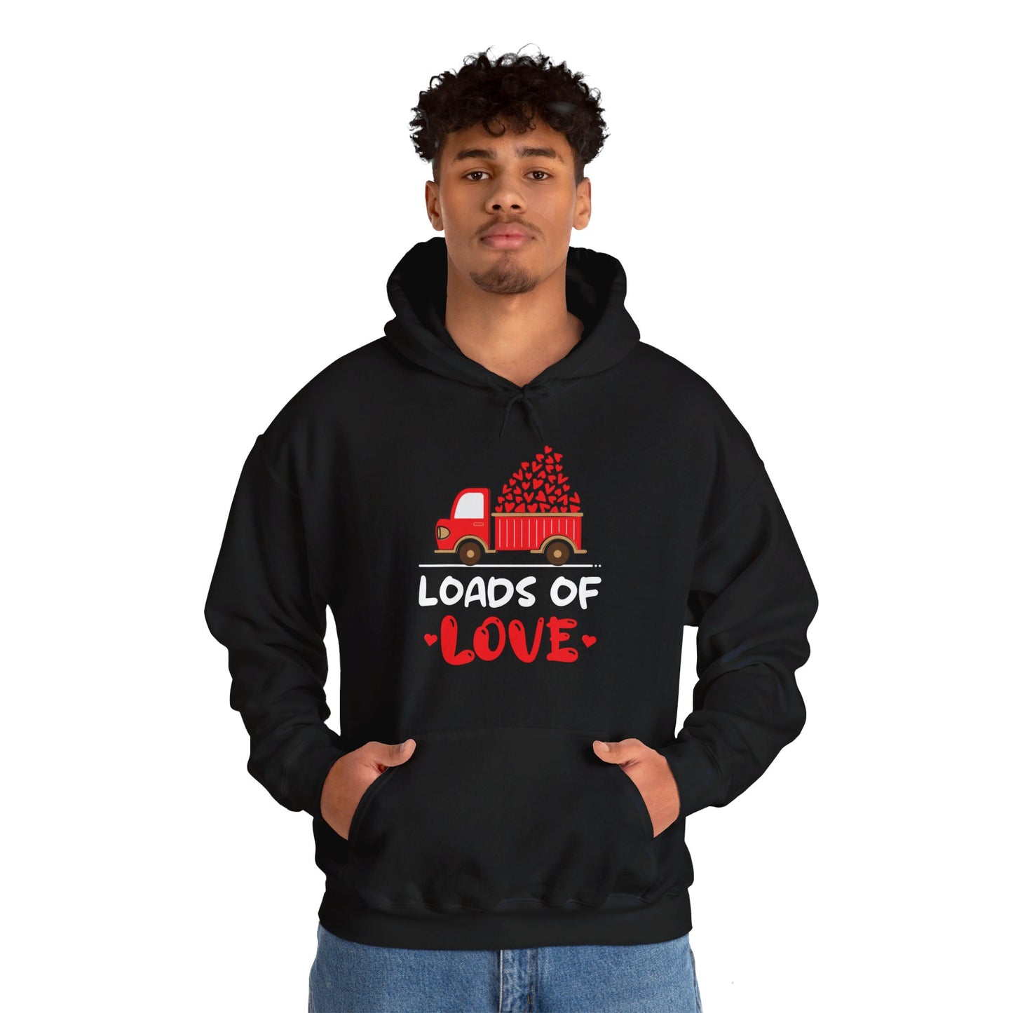 Funny Loads of Love Tractor Cute Valentines Day Truck Hoodie