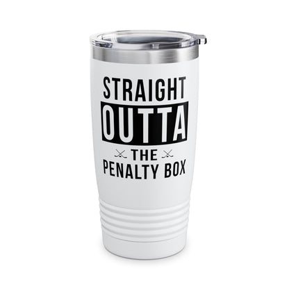 Funny Ice Hockey Straight Outta Penalty Box Tumbler For Men Women Tumbler