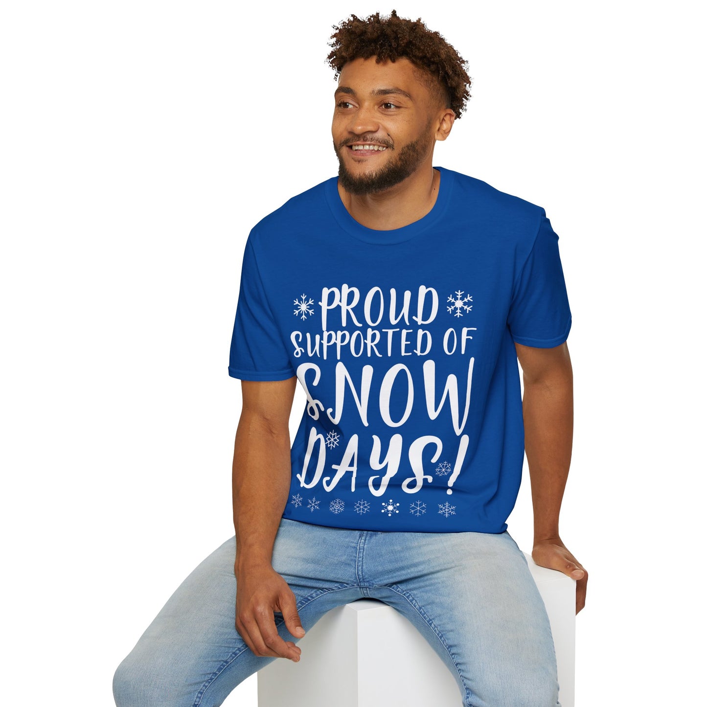 Proud Supporter Of Snow Days Vintage Christmas Holiday Funny Xmas T-Shirt For Men Women T-Shirt