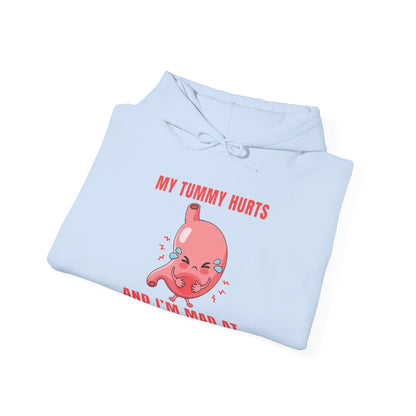 Funny My Tummy Hurts And I'm MAD At The Government Meme Sarcastic Hoodie