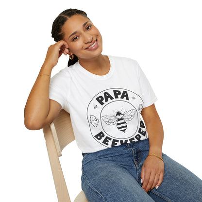 Papa Beekeeper Bee Whisperer Distressed Retro Beekeeping T-Shirt For Men Women T-Shirt