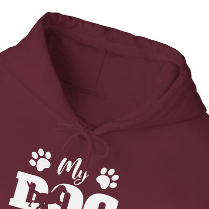 Funny My Dog is My Valentine Dog Lovers Hoodie For Men Women Hoodie