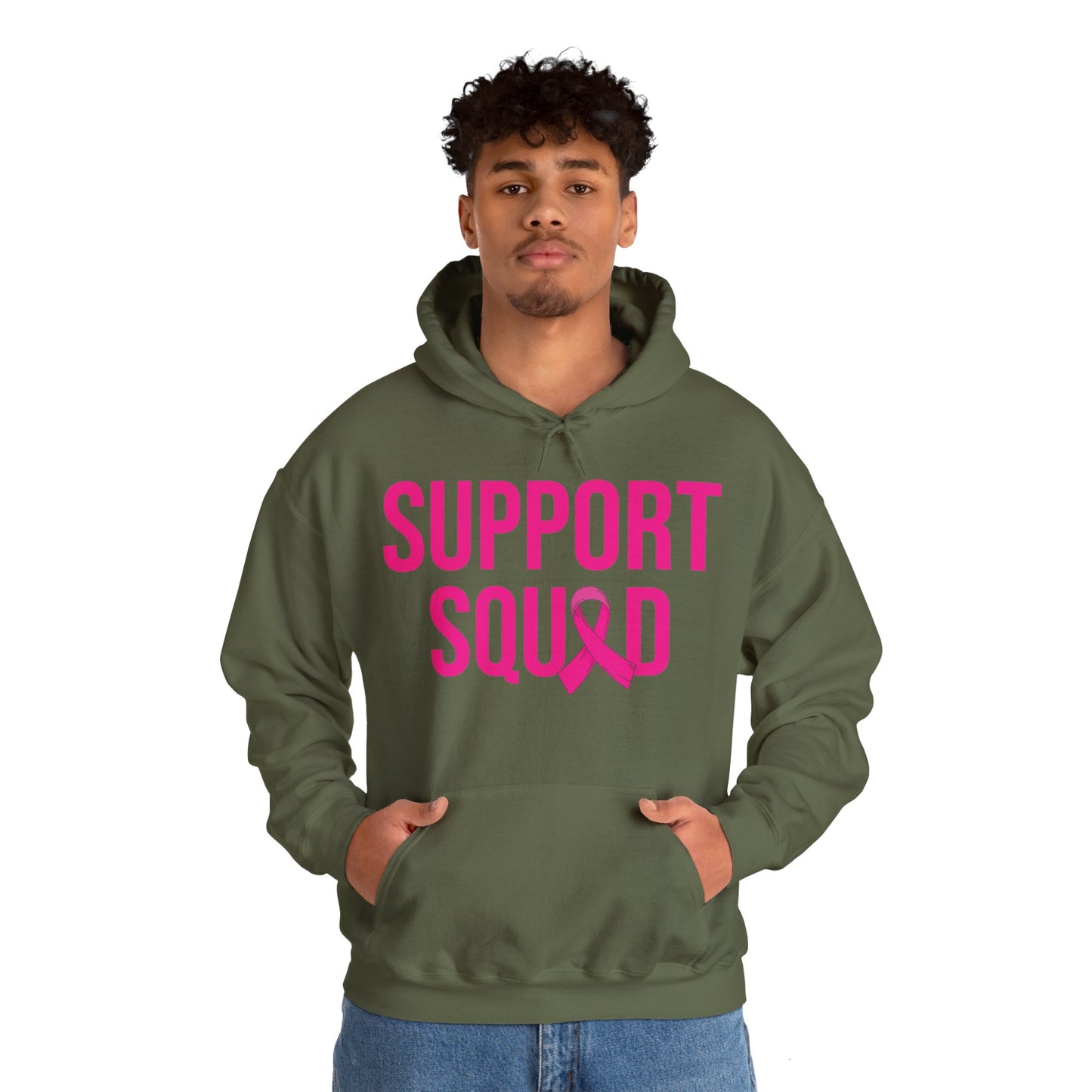 Support Squad Breast Cancer Warrior Awareness October Pink Hoodie