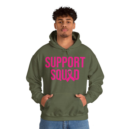 Support Squad Breast Cancer Warrior Awareness October Pink Hoodie