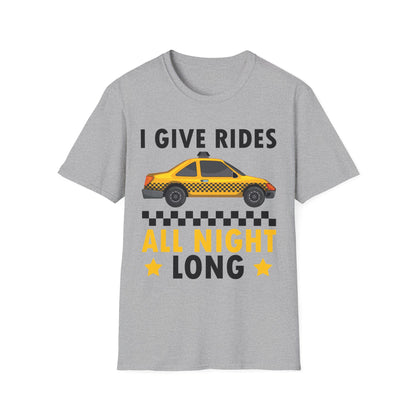 Funny Taxi Driver Driving Cab Taxicab Cabdriver Chauffeur Cabbie T-Shirt For Men Women T-Shirt