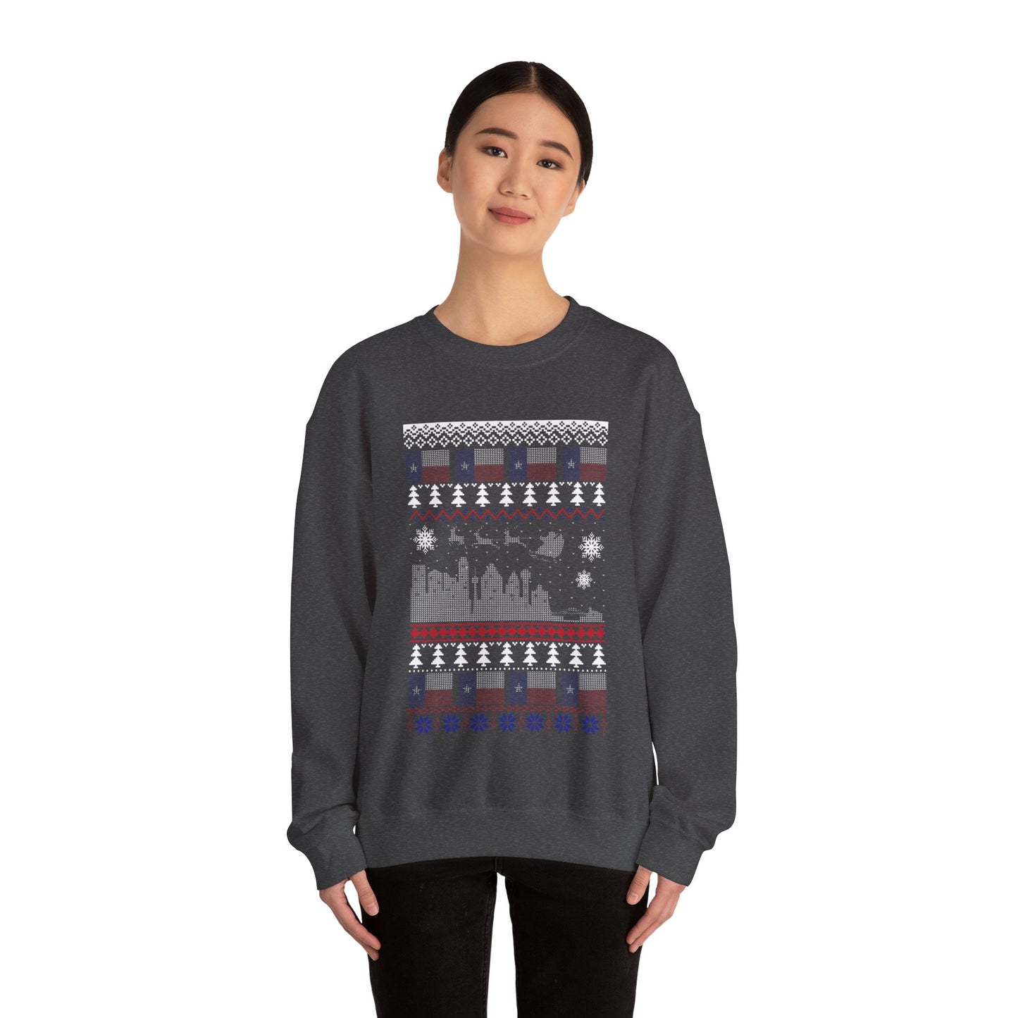 I Love Texas Christmas Santa, Reindeer Funny Ugly Christmas Jumper Sweatshirt