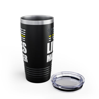 Tow Lives Matter Thin Yellow Line Tow Truck Driver Birthday Gift Tumbler Men