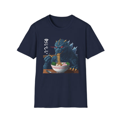 Funny Kaiju Eating Ramen Japanese Monster Lover Birthday T-Shirt
