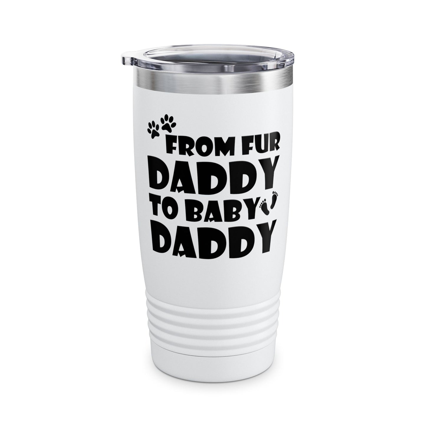 From Fur Daddy To Baby Daddy - Dog Dad Fathers Pregnancy Tumbler