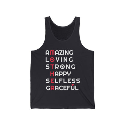 Mother Amazing Loving Strong Happy Selfless Graceful Mothers Day Mom Tank Tops