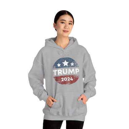 Trump 2024 Retro Campaign Button Re Elect President Trump Hoodie For Men Women Hoodie