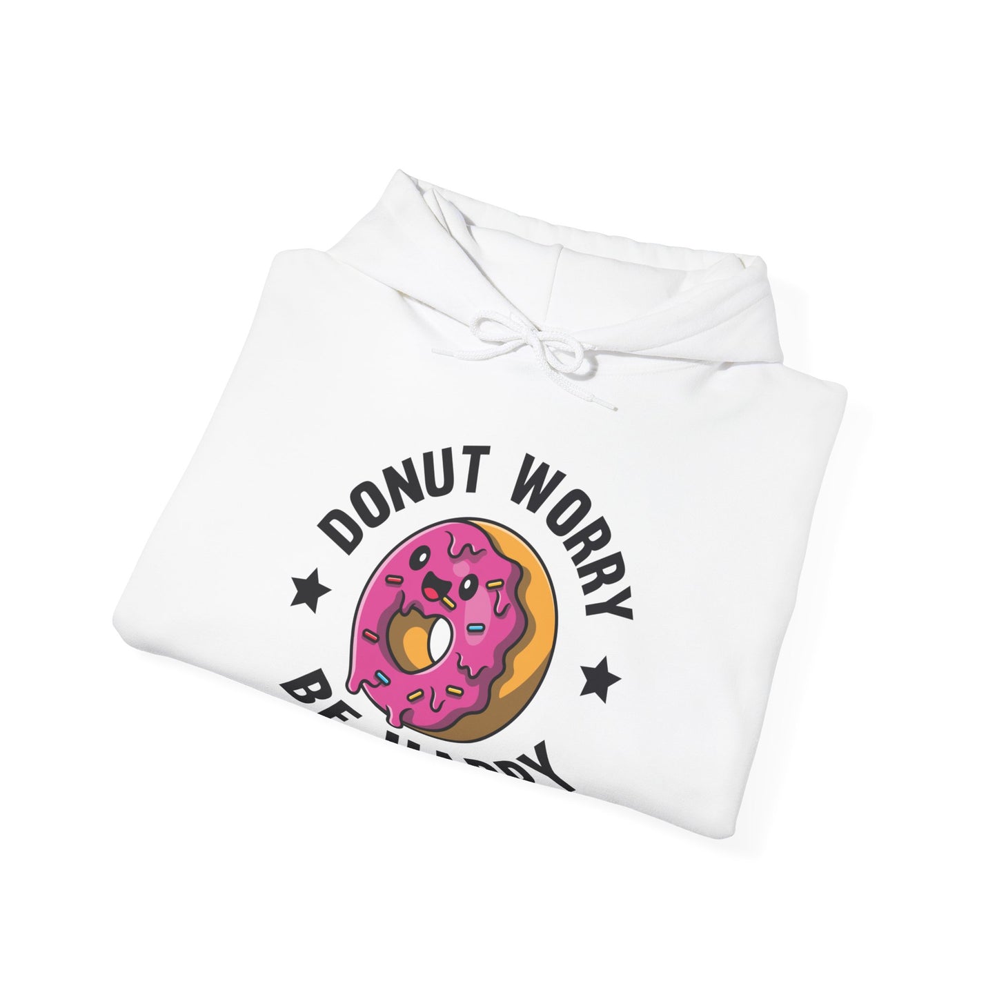 Funny Donut Worry Be Happy Foodie Donut Lovers Hoodie For Men Women Hoodie