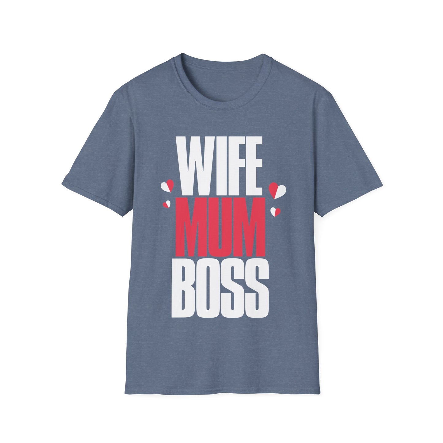 Womens Wife Mum Boss Mothers Day Mom Tshirt