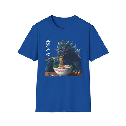 Funny Kaiju Eating Ramen Japanese Monster Lover Birthday T-Shirt