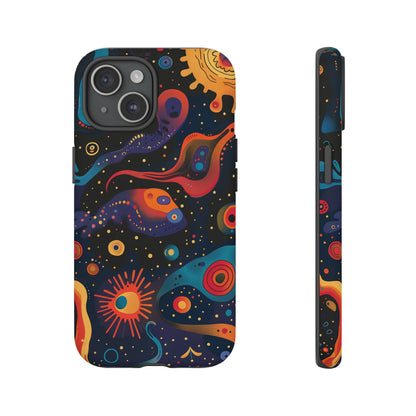 Space Oddity Pattern iPhone 13 14 15  16 Pro Max Plus Case Wireless Charging Compatible Tough Cases Protection, Magnetic Phone Case for iPhone Classic Series