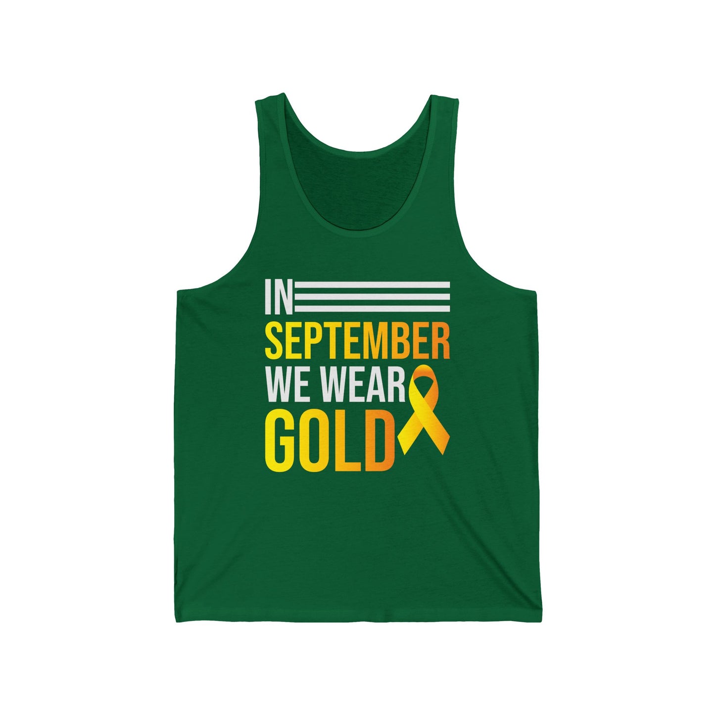 In September We Wear Gold Childhood Cancer Awareness Top for Men Women Tank top