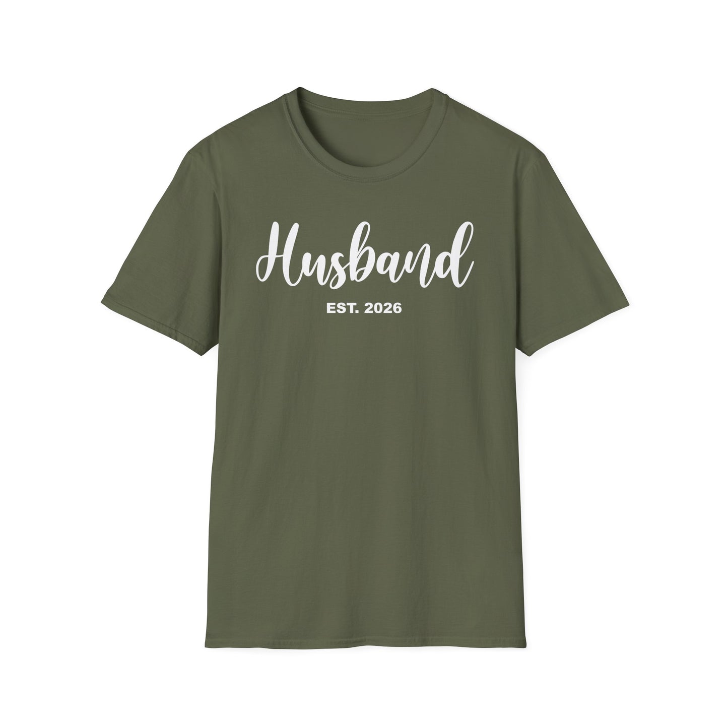 Husband Est 2026 Married Hubby Wife Honeymoon Couple Wedding T-Shirt