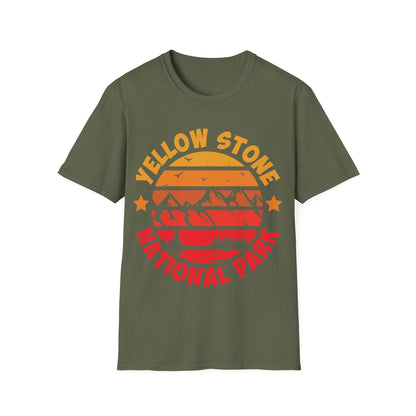 Vintage Yellowstone National Park Retro Mountains T-Shirt For Vacation Hiking T-Shirt