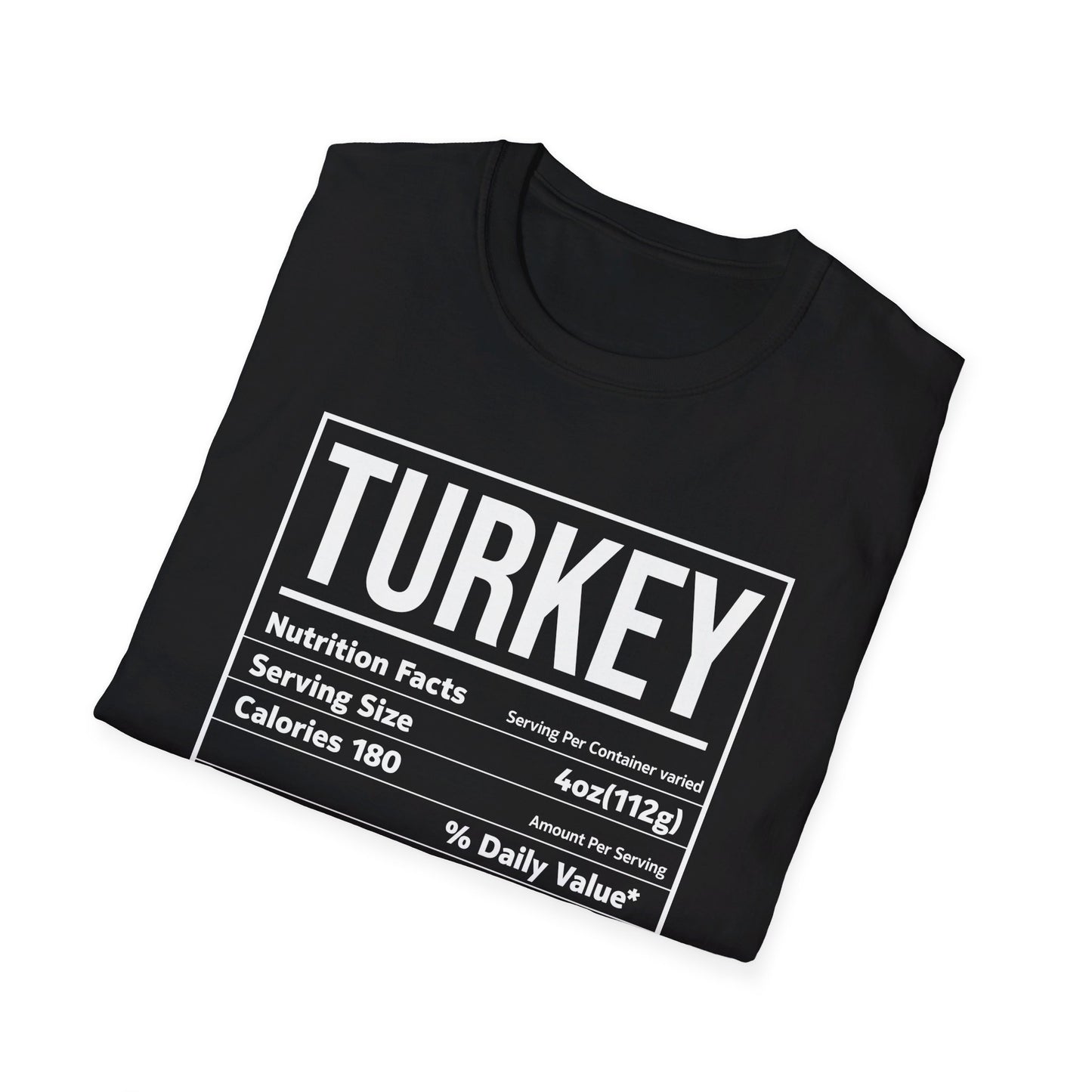 Turkey Nutrition Facts Funny Family Matching Thanksgiving Christmas T-Shirt For Men Women