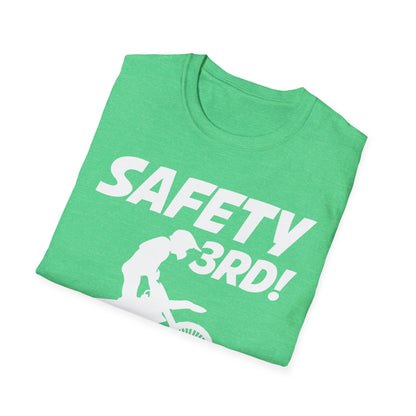 Funny Safety Third Biker Bike Rider Cool Motorbike Dirt Fun T-Shirt for Men