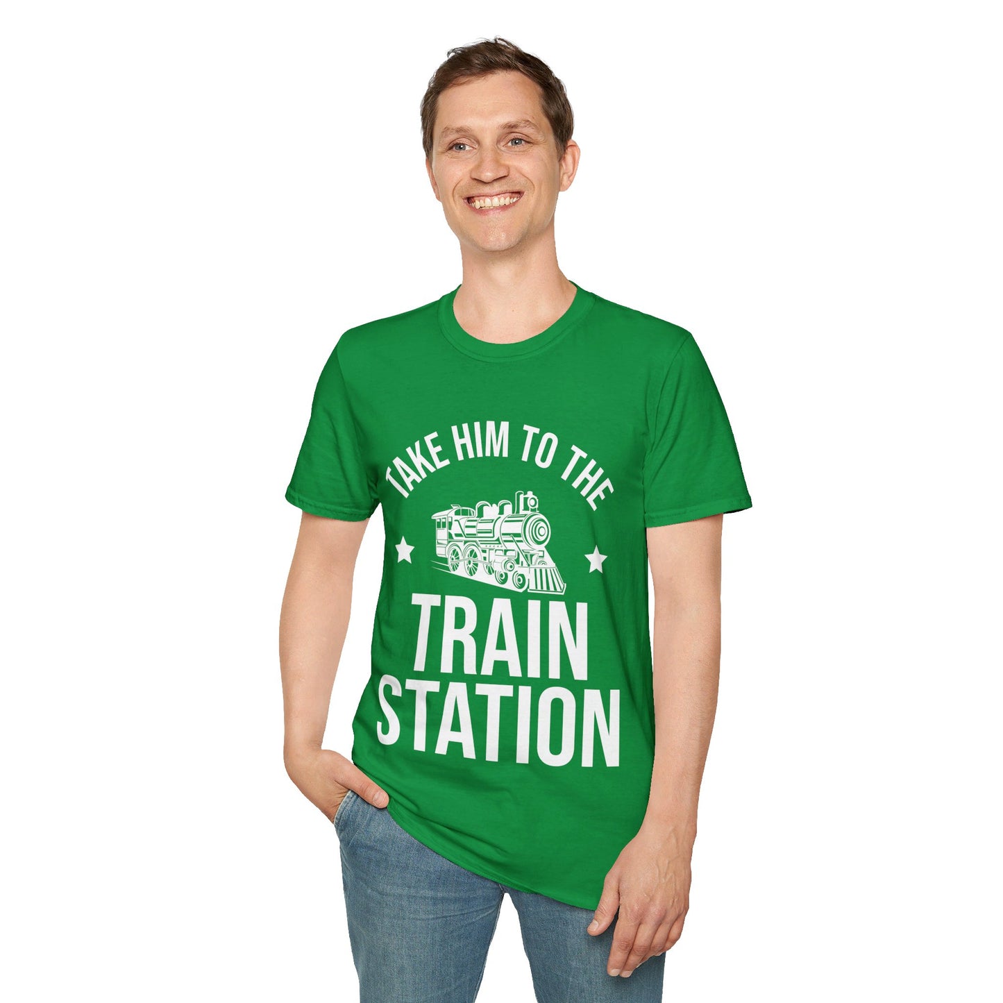 Take Him To The Train Station Platform T-Shirt Men Women