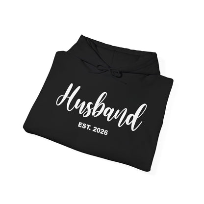 Husband Est 2026 Married Hubby Wife Honeymoon Couple Wedding Hoodie