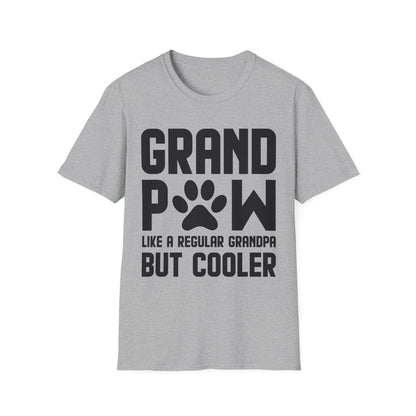 Funny Grandpaw Like Regular Grandpa But Cooler Fathers Day Dog Lovers Paw Grandpa T-Shirt For Men Travelers