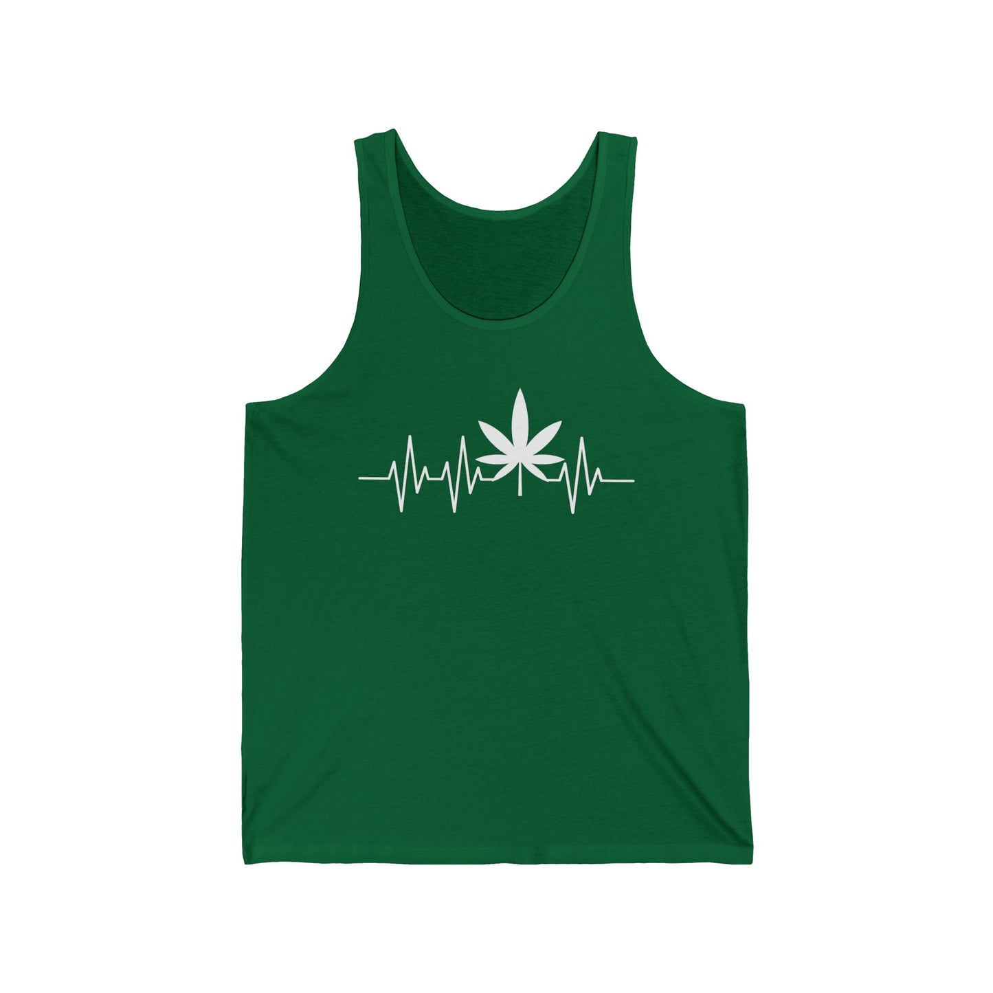 Funny Weed Cannabis Marijuana Leaf Heartbeat Stoner Tie Dye Tank Top For Men Women Tank Top