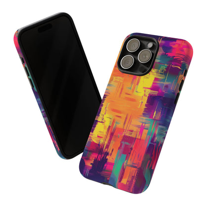 Glitch Art Pattern  iPhone 13 14 15 16 Pro Max Plus Case Wireless Charging Compatible Tough Cases Protection, Magnetic Phone Case for iPhone Classic Series