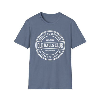 Mens Old Balls Club 40 Years Awesome Forty 40th Birthday Farthers Day T-Shirt