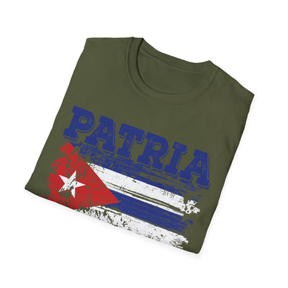 Cuba Patria y Vida Flag Distressed Vintage Cuban Flag T-Shirt For Men Women