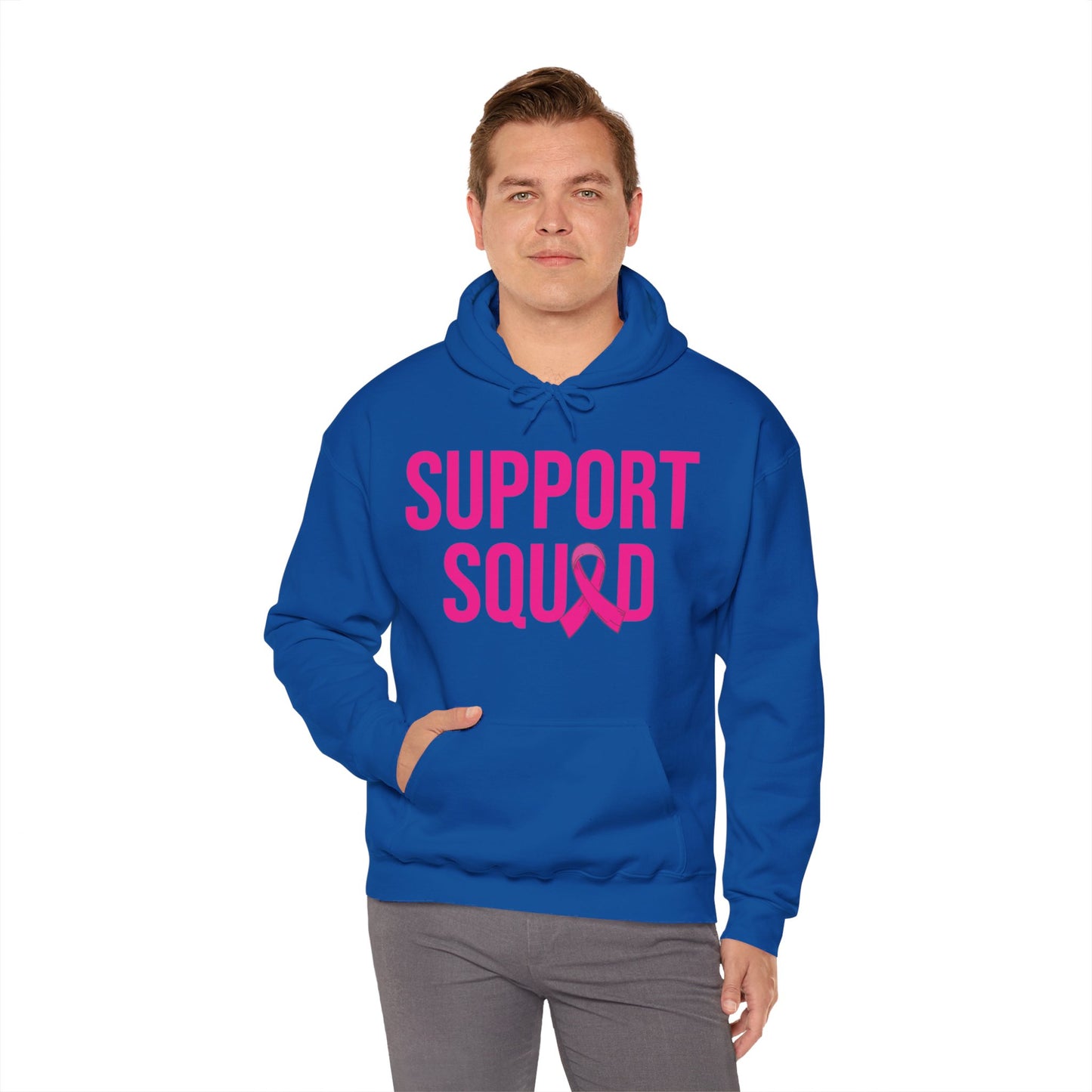 Support Squad Breast Cancer Warrior Awareness October Pink Hoodie