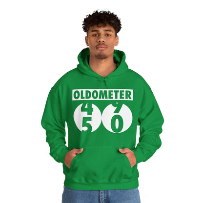 Funny Oldometer Odometer 50th Birthday Gift 50 yrs Old Joke Hoodie For Men Women Hoodie