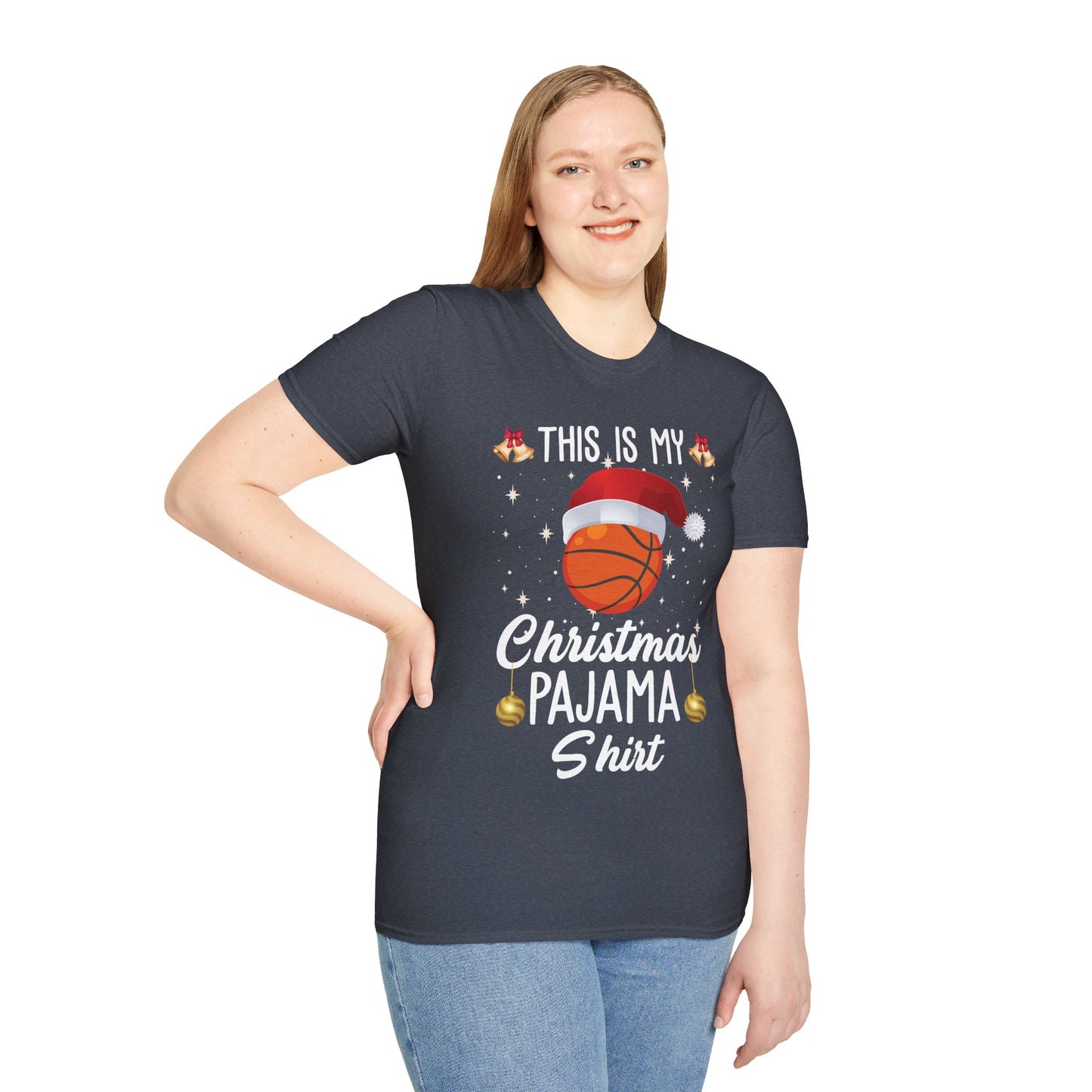 Funny This Is My Christmas Pajama Shirt Basketball Xmas Christmas T-Shirt Men Women